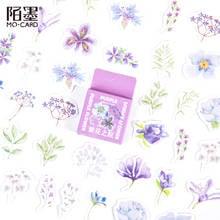 Mo.Card Purple Flowers Mini Paper Diary Sticker Scrapbooking Decoration Label Retail 2024 - buy cheap