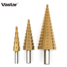 Vastar HSS Metric Spiral Flute The Pagoda Shape Hole Cutter 4-12/20/32mm Steel Cone Drill Bit Set  Steel Step Sharpening 2024 - buy cheap