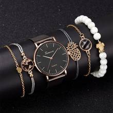 Прямая поставка 6 шт. набор женских часов Простые Модные наручные часы роскошные женские часы браслет Reloj Mujer Часы Relogio Feminino 2024 - купить недорого