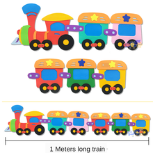 T-N New Children Room Cute Handwork 3D Small Train Combination Wall Sticker Kindergarten Classroom Decorations Toys For Kids DIY 2024 - buy cheap