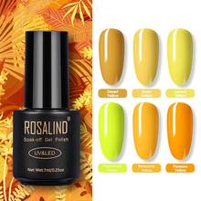 ROSALIND 7ML Lemon Grain Color Nail Polish Gel Varnishes Manicure Semi Permanent Nail Art Designed Top Base Coat Gel Polish 2024 - buy cheap