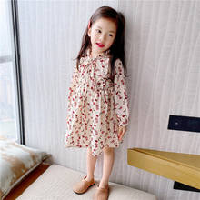 DFXD 2020 Spring Toddler Girl Dress Fashion Children Full Sleeve Floral Print Princess Dress 2-7T New Outfits Kids Party Vestido 2024 - buy cheap