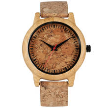 Reloj de cuarzo de madera para hombre y mujer, pulsera ligera con esfera y carcasa de bambú hecha a mano, regalo para parejas 2024 - compra barato