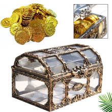 Transparent Coin Storage Box Jewelry Storage Box Storage Box Treasure Chest Metal Lock Mini Holder Cases Fashion Beautiful 2024 - buy cheap