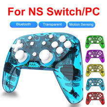 5 Colors Transparent LED wireless Bluetooth Gamepad Double Vibration Joystick For Nintend Switch Pro Joypad For PC Laptop 2024 - buy cheap