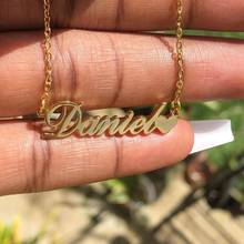 Stainless Steel Jewelry Personalized Name Necklace Heart Charm Statement Choker Necklaces Women Custom Bijoux Friendship Gift 2024 - buy cheap