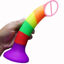 CPWD Penis  Dick Sex toys Colorful Dildo No Vibrator Silicone Length 22.5cm Safety Non-toxic Realistic Dildo For Women Lesbian 2024 - buy cheap