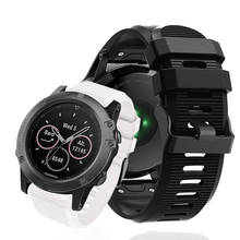 Pulseira de silicone para relógio inteligente, pulseira de silicone para fenix 6x pro, fenix 5x plus, fácil ajuste, para fenix 3, 3hr 2024 - compre barato