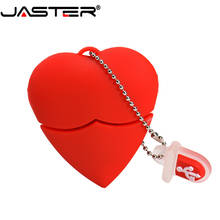 JASTER-unidad de memoria usb de dibujos animados, memoria flash de 4GB, 8GB, 16GB, 32GB, 64GB, corazón rojo, mejor unidad de regalo 2024 - compra barato