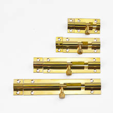 1 Pc 1.5/2/3/4 Inch Long Brass Door Latch Sliding Lock Bolt Latch Hasp Staple Gate Safety Lock Hardware&Screws  Drop Shipping 2024 - buy cheap