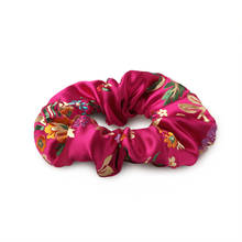 Bandas Elásticas florales de tela de seda Vintage para niña, accesorios para el cabello para mujer, 13 unids/lote, coletero étnico, PTH016 2024 - compra barato