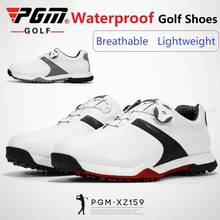 PGM-zapatos de Golf impermeables para hombre, zapatillas deportivas con hebilla giratoria, antideslizantes, para Golfista 2024 - compra barato