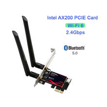 Wifi 6 PCI-e Network Card 3000Mbps Dual Band 5G 2.4G 802.11AX Bluetooth 5.0 Wireless Wifi6 PCI Express Antenna For Intel AX200 2024 - buy cheap