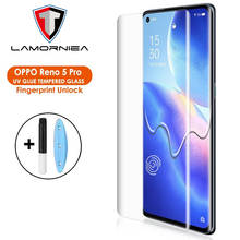 UV Full Glue Tempered Glass For OPPO Reno 3 4 5 Pro Screen Protector For OPPO Find X 2 X3 X2 Pro X Neo UV Protective Film Glass 2024 - buy cheap