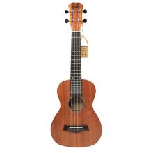 21 Polegada ukulele mogno soprano iniciante ukulele guitarra dolphin padrão ukulele mogno pescoço delicado tuning peg 4 cordas woo 2024 - compre barato