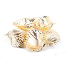 Gold plating Aquarium Beach Nautical DIY Shells Colorful Natural Seashells Decorations Scallop Shells Crafts Decor Ornament 5Pcs 2024 - buy cheap