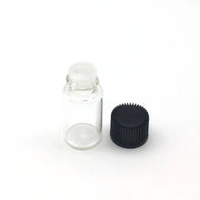 Garrafa de vidro pequena, 5 peças, sem furo ponta parafuso mini vazio dos desejos 3ml frascos claros 2024 - compre barato