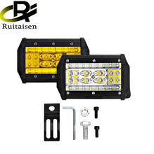 Ruitaisen-barra de luz led de trabalho, 5 partes, 90w, feixe combinado, luzes de condução, para caminhões, off-road, 4wd, motocicleta, rampa, 12v, 24v, peças de automóvel 2024 - compre barato