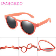 Gafas de sol flexibles coloridas para niños gafas de sol polarizadas para niños y niñas gafas de sol redondas para bebés y niños lentes de silicona UV400 2024 - compra barato