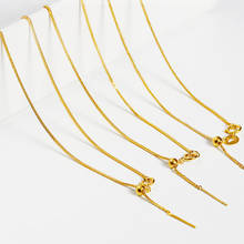 NYMPH 100% Настоящее 18K золотое ожерелье, изысканные ювелирные изделия, чистая твердая AU750 Регулируемая цепочка для ключицы для женщин, подарки на годовщину X546 2024 - купить недорого