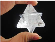 Merkaba de cristal de cuarzo Natural, 00238 transparente, curación tallada 2024 - compra barato