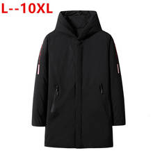 Plus size 8XL 7XL 6XL 5XL Winter Long Cotton Padded Jacket Coat Men Black Parka Hoodies Coat Thick Quilted Coat Men Plus Size 2024 - buy cheap