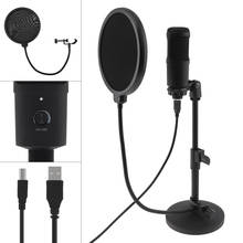 New Metal USB Condenser A6 Microphone Recording for Laptop Computer Windows Cardioid Recording Vocals Voice for Live / Video 2024 - buy cheap