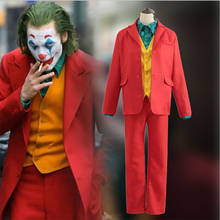 Joker Joaquin Phoenix Arthur Fleck Cosplay Costume Suits WIth Latex Mask Halloween Party For Adult 2024 - buy cheap