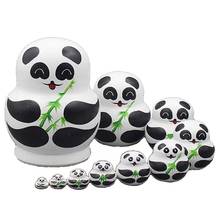 10 brinquedos artesanais artesanais-animais-panda de madeira 2024 - compre barato