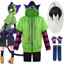 Anime SK8 the Infinity Miya Chinen Cosplay Party Costume Hoodie Jacket Tail Gloves Outfits SK Eight Suit Wig 2024 - buy cheap