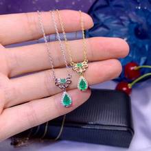 classic natural Emerald gemstone pendant of necklace with silver jewelry hot selling  gift style good  cut party birthday gift 2024 - buy cheap