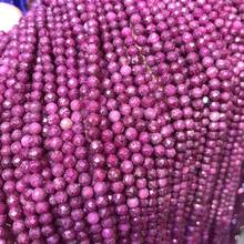 Natural Rubys Faceted Beads 3mm Small Loose Spacer Beads for Jewelry Making Necklace DIY Bracelet Accessories Wholesale 2024 - buy cheap