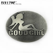 Bullzine-cinturón retro de aleación de zinc para chica, hebilla con acabado de peltre, FP-02484, vaquero de lujo, regalo 2024 - compra barato