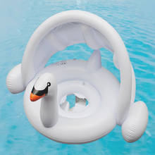 Boya de juguete para bebé, asiento de toldo para niños de 0 a 3 años, flotadores salvavidas, cisne de natación, agua inflable 2024 - compra barato
