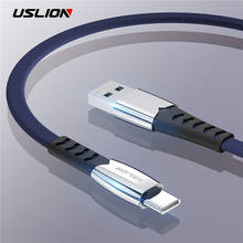 Кабель Micro USB USLION, металлический кабель из алюминиевого сплава, кабель Type C, 5A, кабели для быстрой зарядки для Huawei, Xiaomi, Redmi, мобильный телефон 2024 - купить недорого