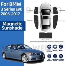 Cortina de parabrisas para coche, parasol magnético para BMW Serie 3 E90 2005-2012, cubierta de ventana lateral, redes de protección solar de nailon 2024 - compra barato
