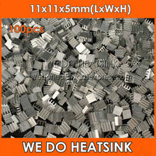 WE DO HEATSINK 100pcs 11x11x5mm Extruded CPU Aluminum Heat Sink Heatsink For IC DC Converter 2024 - buy cheap