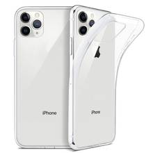Ультратонкий Прозрачный чехол для iPhone 11 12 Pro Max 7 8 6 6S Plus X XR XS Max, мягкий силиконовый прозрачный чехол из ТПУ 2024 - купить недорого