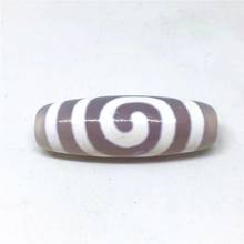 Rare Patterns Spiral 13mm*40mm White Color Natural Agate Amulet Tibetan Dzi Beads for Bracelet DIY Jewelry Making 2024 - buy cheap