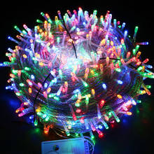 Guirnalda de luces LED para exteriores, 220V, Navidad, 10M, 20M, 30M, 50M, 100M, impermeable, fiesta, boda, árbol, vacaciones, lámpara de la UE 2024 - compra barato