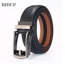 HIDUP-cinturones de trinquete automáticos ahuecados para hombre, cinturones de cuero genuino de calidad, 35mm de ancho, accesorios para Vaqueros, NWJ667 2024 - compra barato