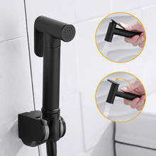 Handheld Toilet Bidet Sprayer Set Kit Matte Black Solid Brass Hand Bidets for Bathroom Hand Sprayer Shower Head Self Cleaning 2024 - buy cheap