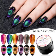 MEET ACROSS 9D Galaxy Cat Eye Gel Polish 5ml Chameleon Auroras Nail Gel Polish Soak Off Magnetic UV Gel Lacquer Manicure 2024 - buy cheap