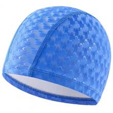 Gorro de natación Unisex para adultos, accesorio de pelo largo, impermeable, forma de arco, protección para los oídos, Badmuts, Color sólido, para piscina 2024 - compra barato