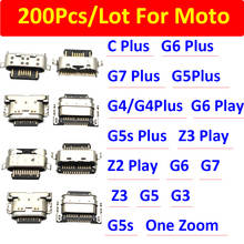 Puerto de carga USB para Moto z2, Conector de enchufe para Motorola Moto G3 G4 G5 G5S G6 G7 Plus Z3 Play One Zoom, 200 Uds. 2024 - compra barato