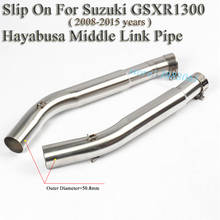 Motorcycle GSX1300R Exhaust Slip On Connector Link Pipe For Suzuki Hayabusa GSXR1300 Modified Muffler Middle Pipe 2008-2015 Year 2024 - buy cheap