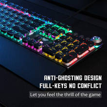 AULA Game mechanical keyboard Multimedia spin button LED backlit anti-ghosting design full-keys no conflict Laptop keyboard 2024 - buy cheap