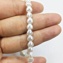 Eruifa 30 шт 6 мм Популярные высококачественные пластиковые жемчужные бусины в форме сердца, подвески, ювелирные изделия, серьги, ожерелье 2024 - купить недорого