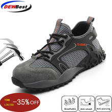 Men's New Summer Puncture Proof Safety Boots Shoes Men Breathable Anti Smashing Steel Toe Cap Protective Sneakers Shoes Light 2024 - buy cheap