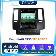 Sistema Android de navegación GPS para Infiniti FX35 2003-2007, reproductor Multimedia de DVD, Radio de coche 2 Din, RECEPTOR ESTÉREO estilo Tesla 2024 - compra barato
